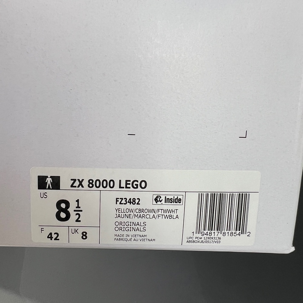Adidas LEGO x ZX 8000 'A-ZX Series - Mixed Blocks' Size 8.5 NIB - Picture 14 of 15